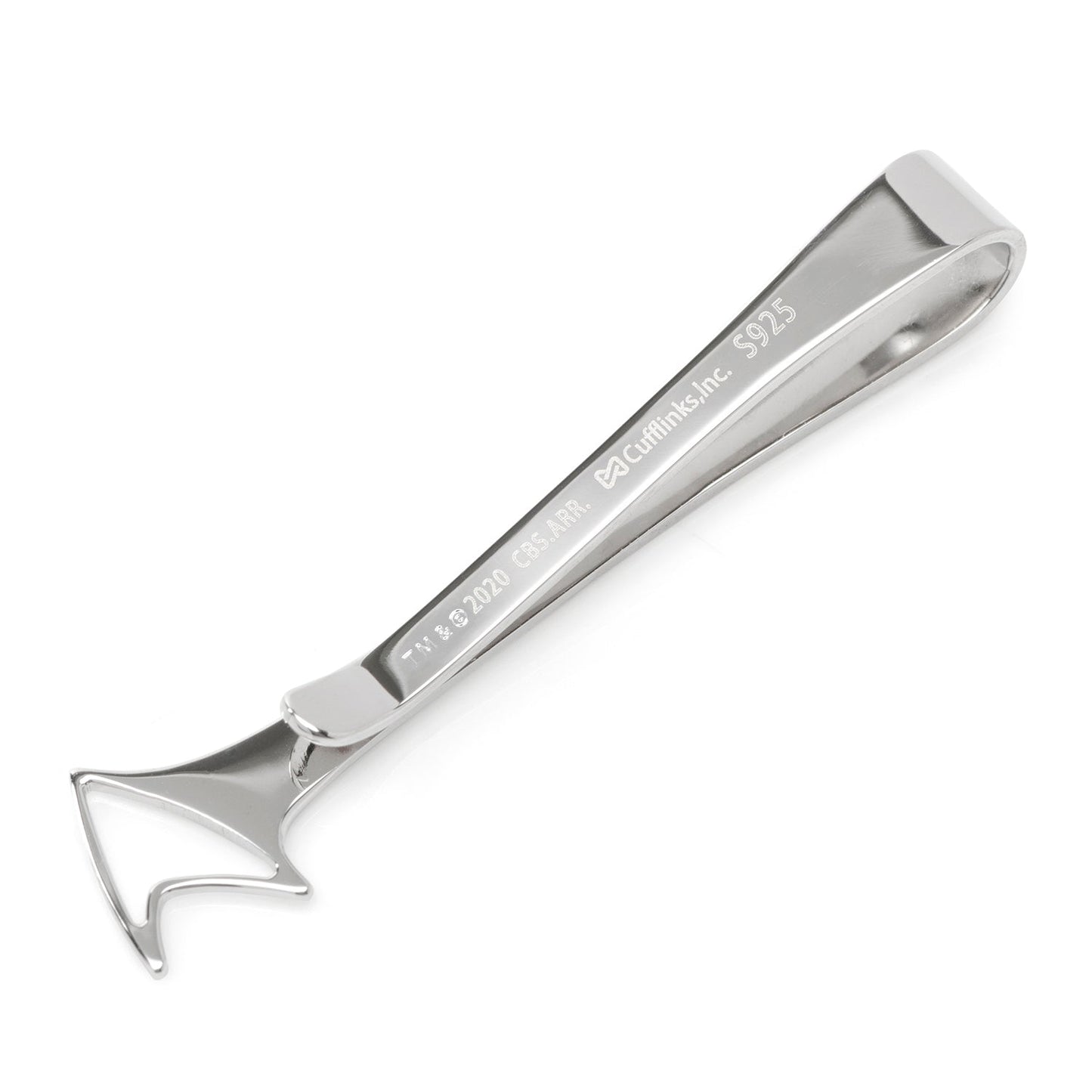 Star Trek Sterling Silver Cutout Delta Shield Tie Bar