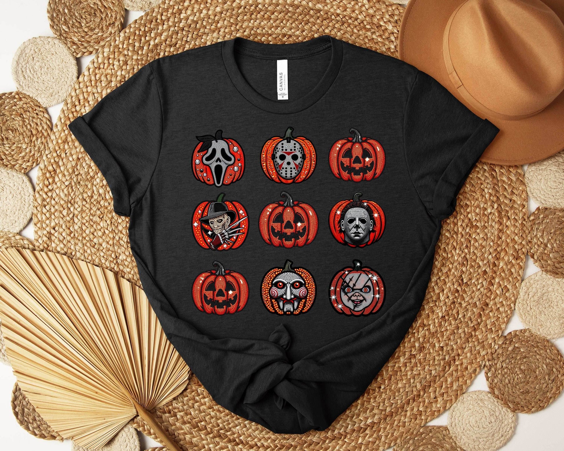 Horror Pumpkins Graphic Tee - S