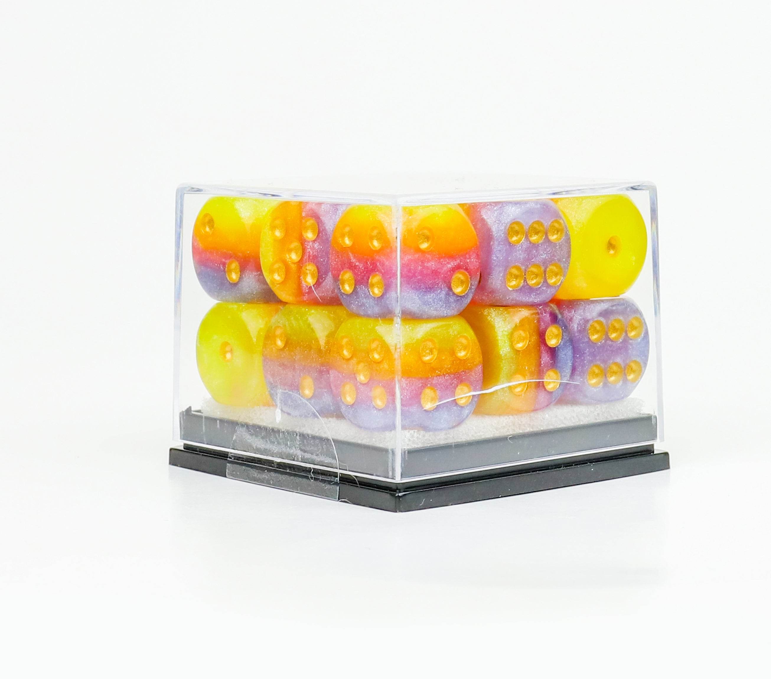 12mm Tahitian Sunset d6 Dice Set - 