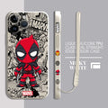 Cartoon Marvel Ironman Deadpool Case for iPhone 12 11 15 Plus X 7 8 13 Mini XR 14 Pro Max SE XS Soft Luxury Cover