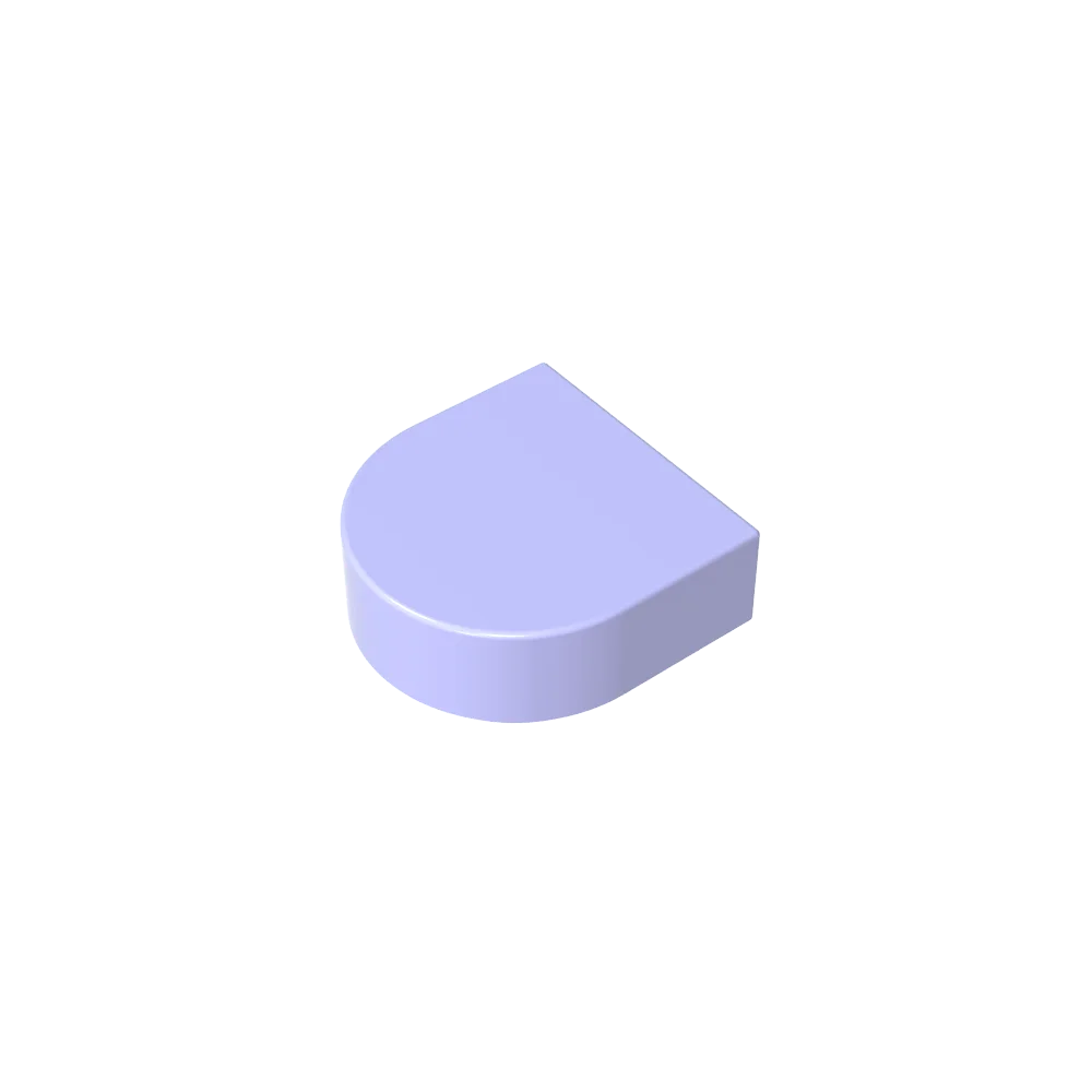 Gobricks Tile Round 1 x 1 Half Circle Extended | Compatible Brick Building Block