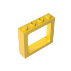 Gobricks Window 1 x 4 x 3 Train with Shutter Holes and Solid Studs on Ends | Compatible Building Block