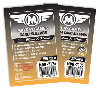 "Sails of Glory" Compatible Card Sleeves (50x75mm) Standard 7125 or Premium 7135