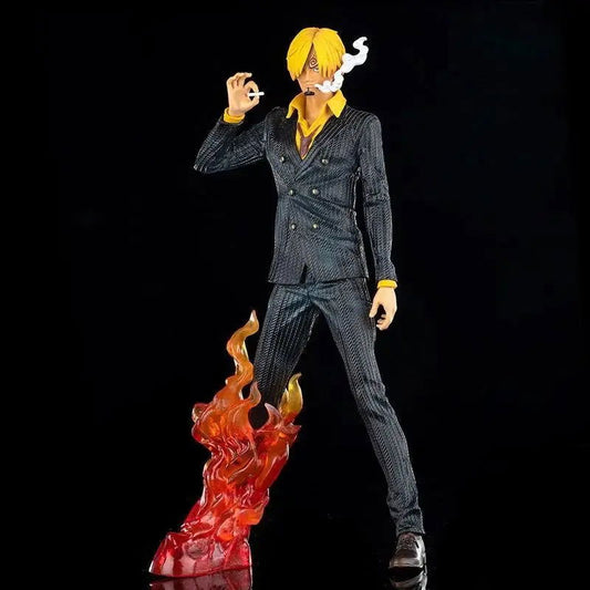 Sanji Vinsmoke One Piece Anime Figure, One Piece Strawhat Pirates Figurines Diable Jambe Black Foot 11 in
