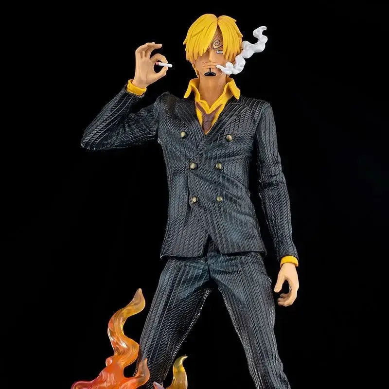 Sanji Vinsmoke One Piece Anime Figure, One Piece Strawhat Pirates Figurines Diable Jambe Black Foot 11 in