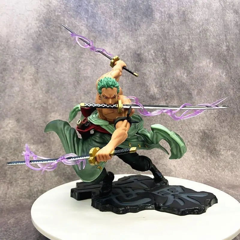 Santoryu Ogi Zoro Figure, King of Hell One Piece Anime Figurines Wano Onigashima