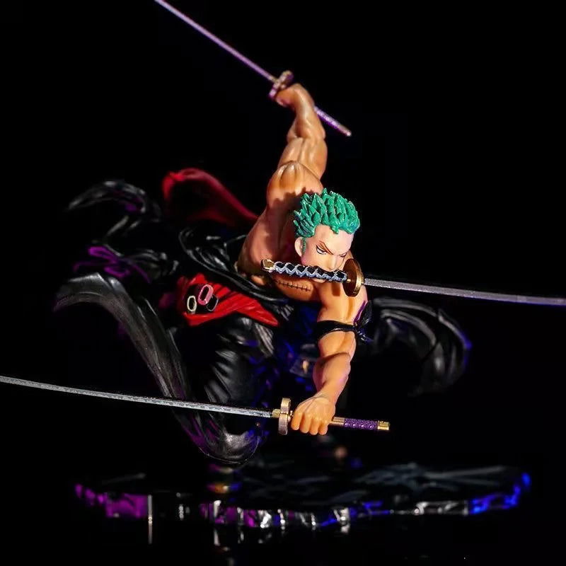 Santoryu Ogi Zoro Figure, King of Hell One Piece Anime Figurines Wano Onigashima