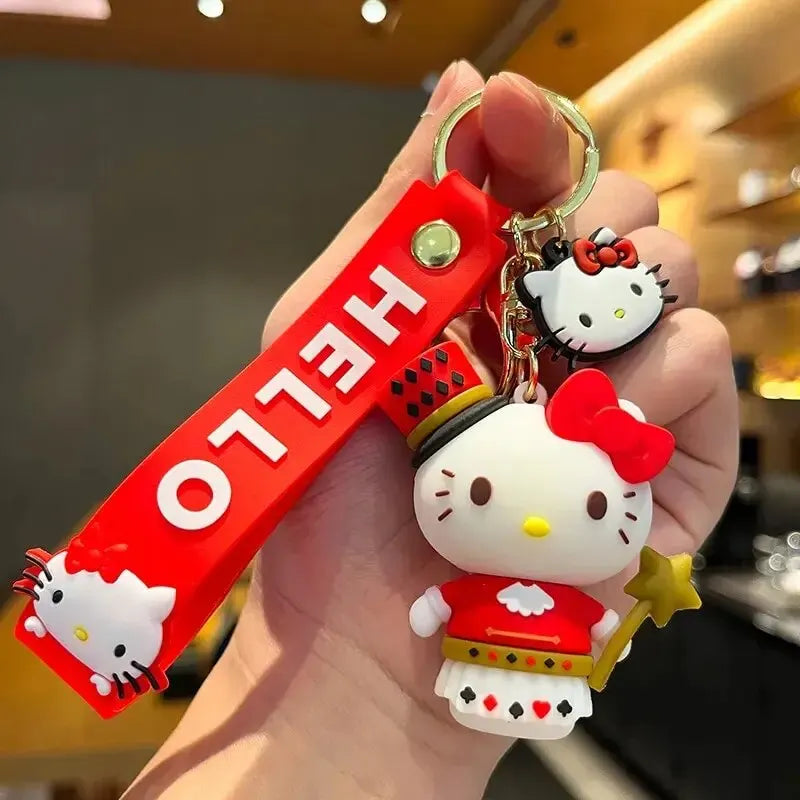 Sanrio Hello Kitty Key Chains, Kawaii Anime Cartoon Cinnamoroll Car Keychains Backpack Ornaments