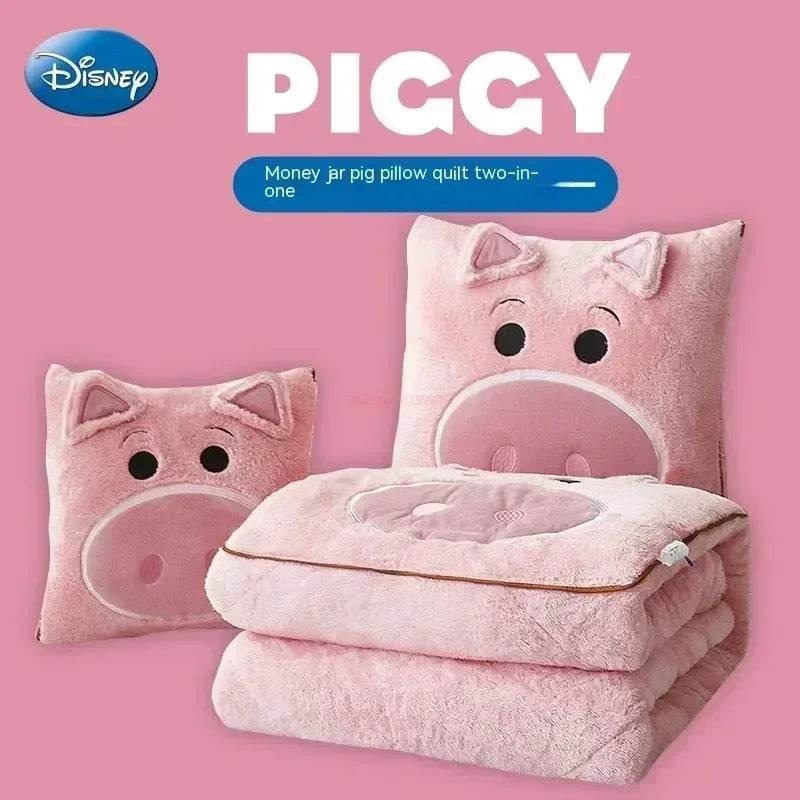 Disney Stitch Throw Pillow Blankets Two In One Kawaii Flannel Thickened Nap Blanket Living Room Kids Bedroom Decoration Gift - G / 40X40cm Open 105X145