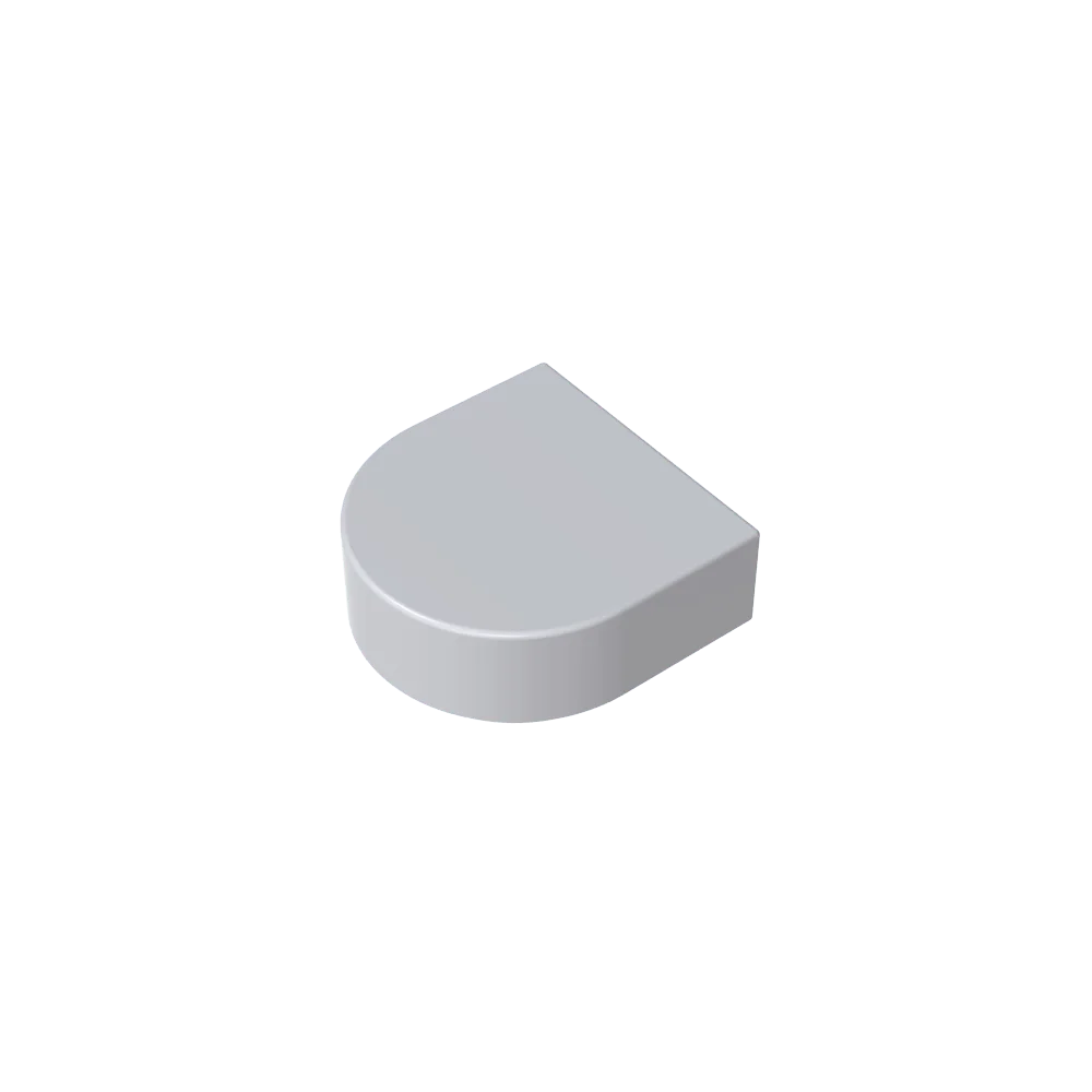 Gobricks Tile Round 1 x 1 Half Circle Extended | Compatible Brick Building Block