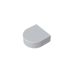 Gobricks Tile Round 1 x 1 Half Circle Extended | Compatible Brick Building Block