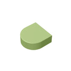 Gobricks Tile Round 1 x 1 Half Circle Extended | Compatible Brick Building Block