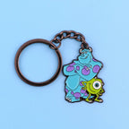 Vintage Motorcycle Keychain | Cartoon Metal Keyring for Backpack