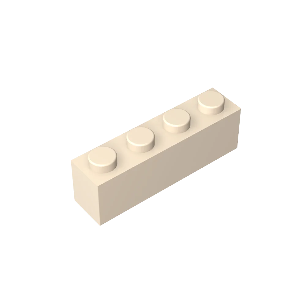 Gobricks GDS-534 Brick 1 x 4 without Bottom Tubes | Compatible Building Block Set