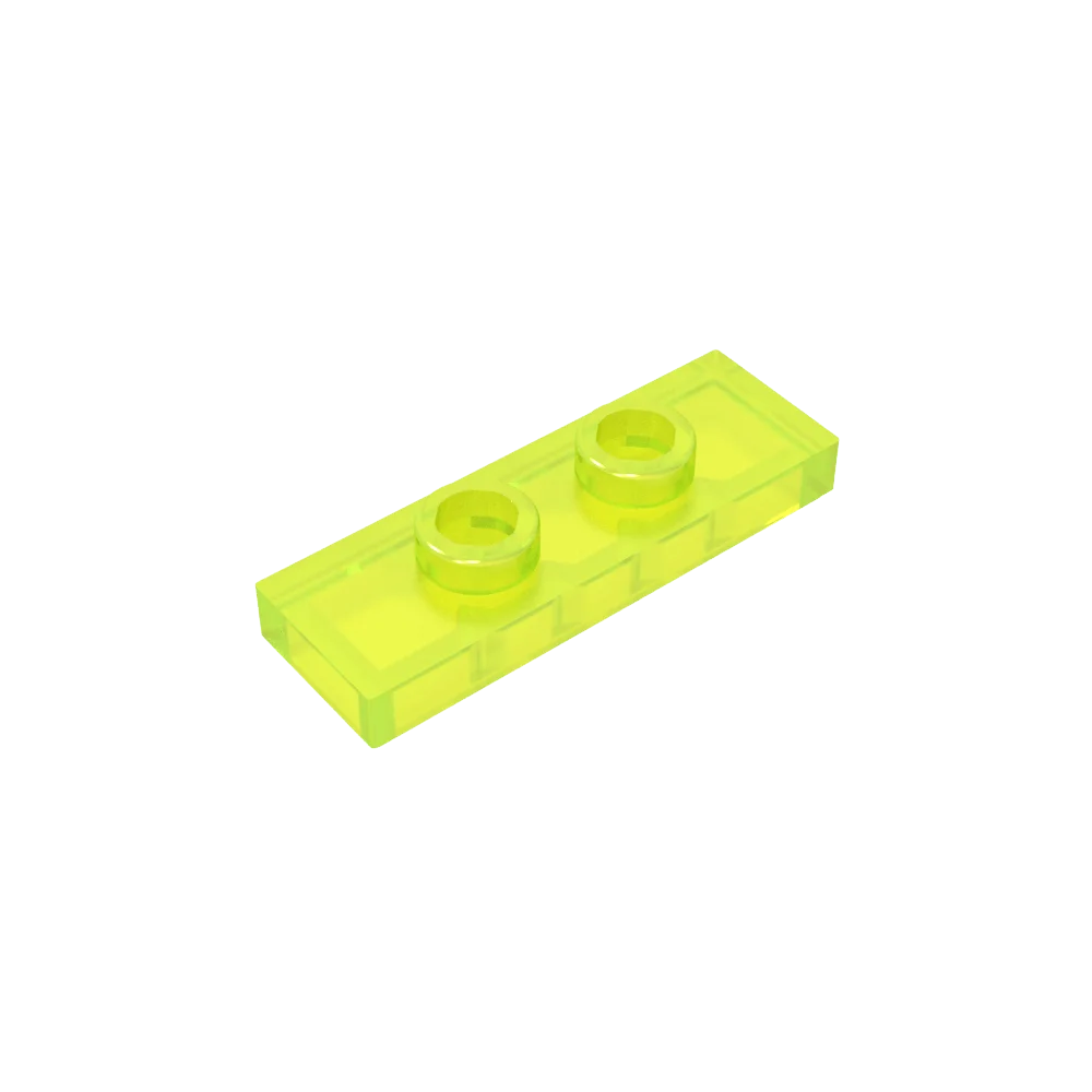 Gobricks GDS-1504 Plate, Modified 1 x 3 with 2 Studs (Double Jumper) | Compatible Building Block Piece