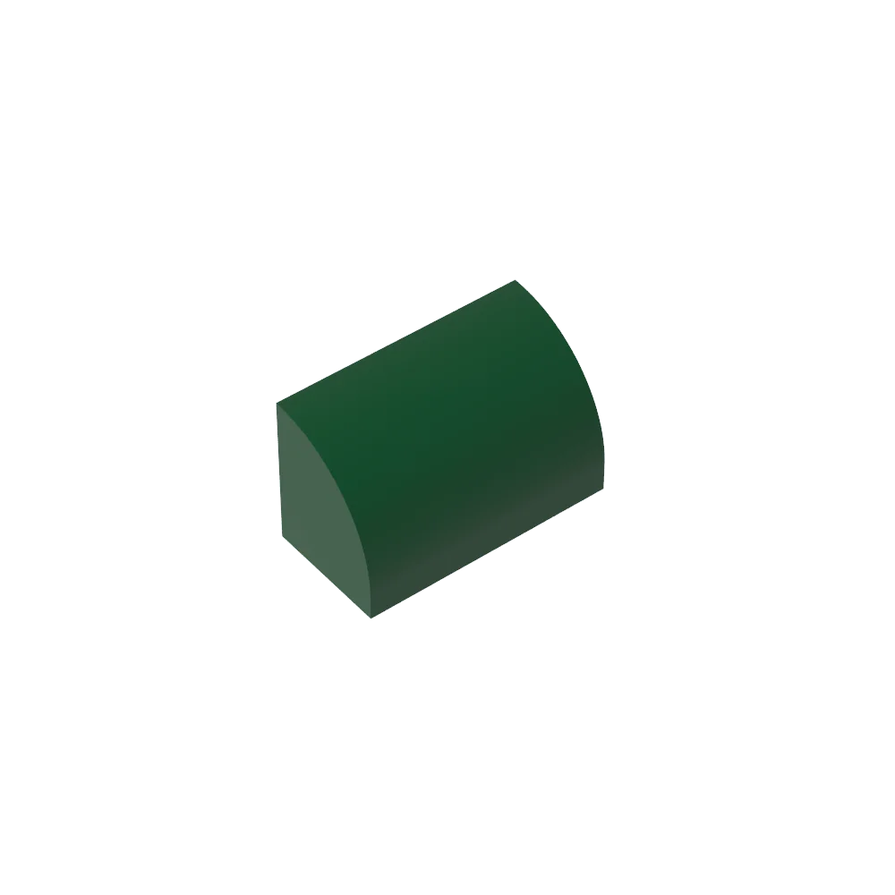 Gobricks GDS-M063 Curved Brick 1 x 2 x 1 No Studs | Compatible Building Block