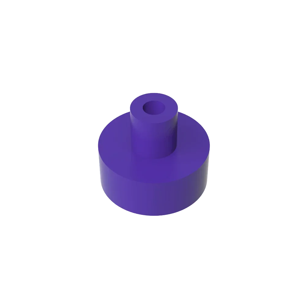 Gobricks Tile Round 1x1 with Bar and Pin Holder | Compatible Building Block
