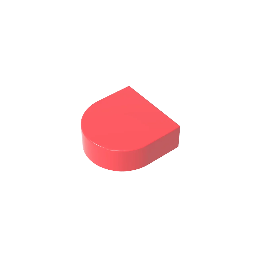 Gobricks Tile Round 1 x 1 Half Circle Extended | Compatible Brick Building Block
