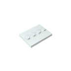 Gobricks GDS-980 Tile, Modified 3 x 4 with 4 Studs in Center | Compatible Building Block for DIY and MOC