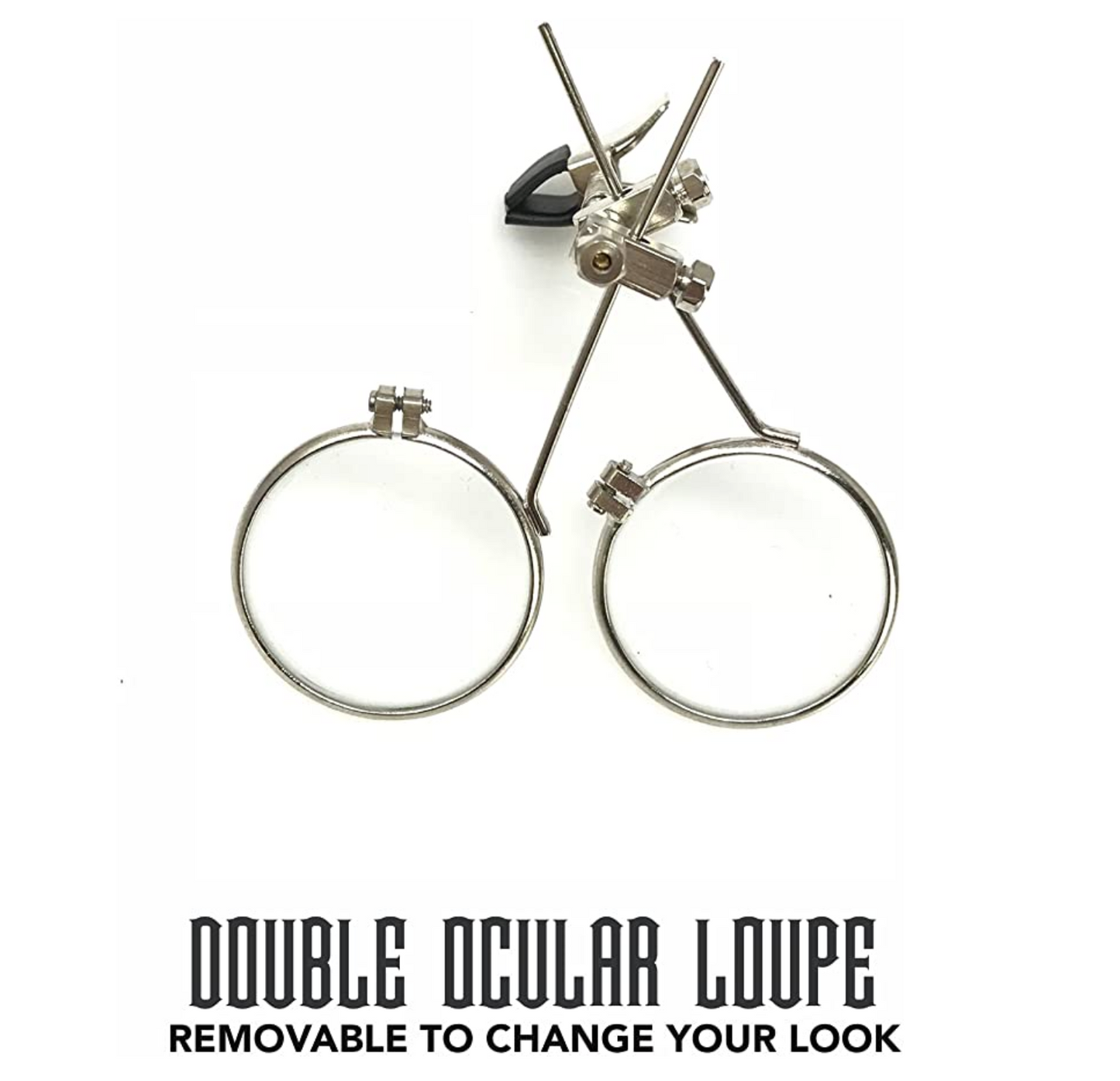 Steampunk Goggles with magnifying loupes crystal clear spiral diffraction lenses