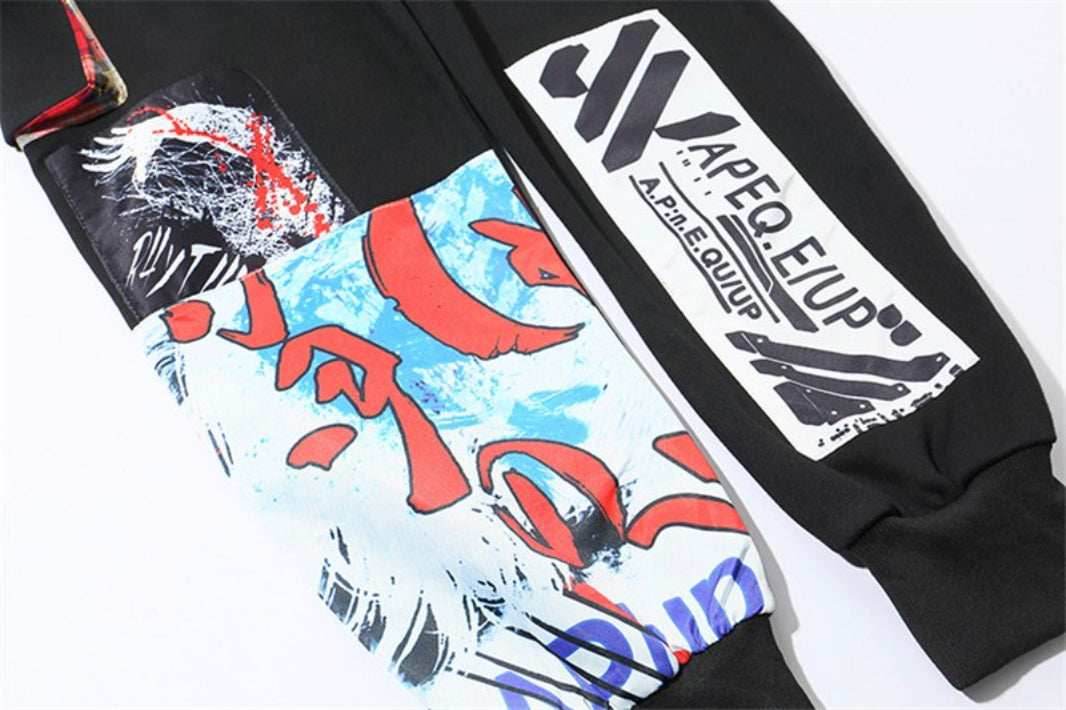 APE2883 Waves Artwork Joggers - S