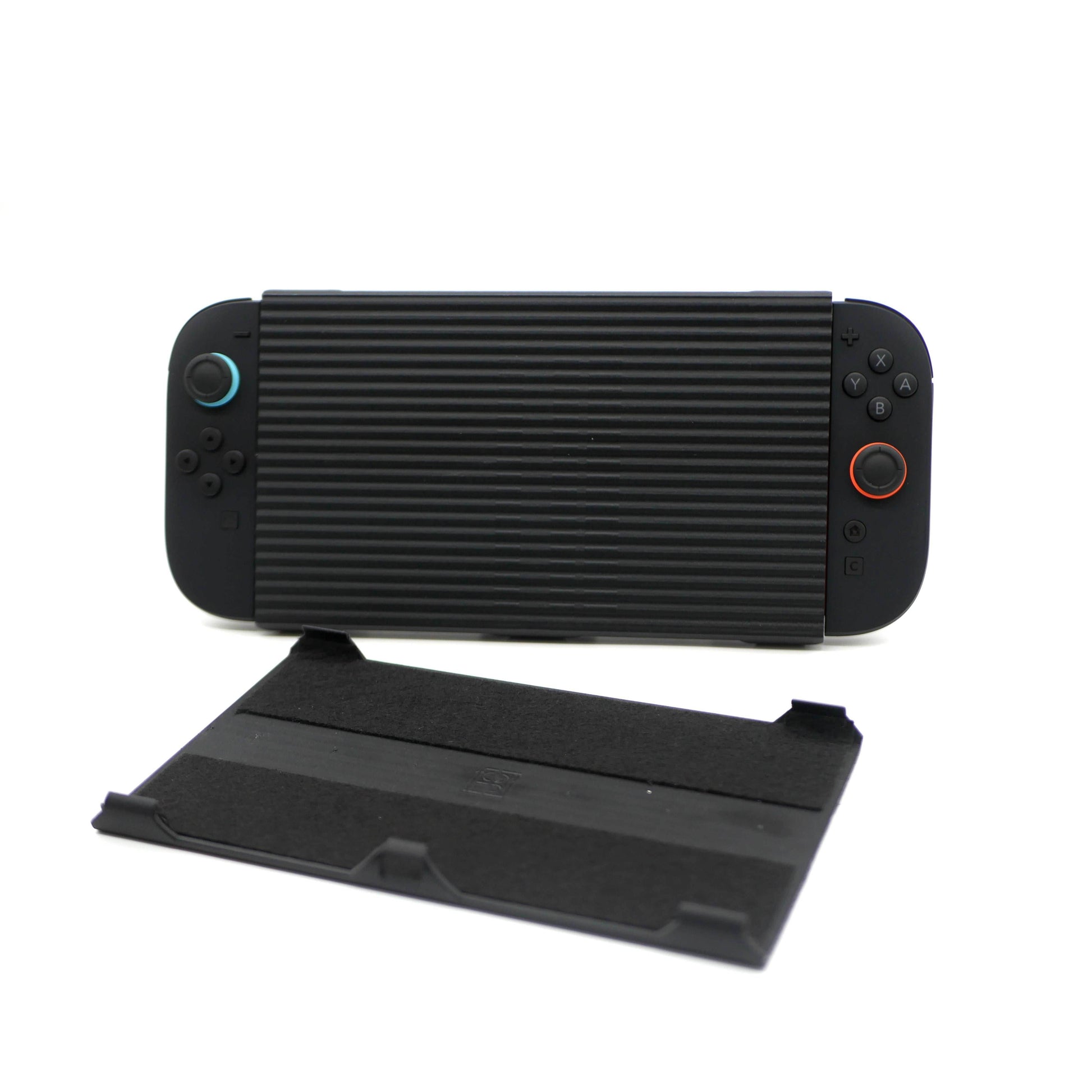 Travel Screen Cover for Switch 2 Console with Felt Lined Interior Clip-On Locking Shield for Safe Transport Storage by JCSFY - Black