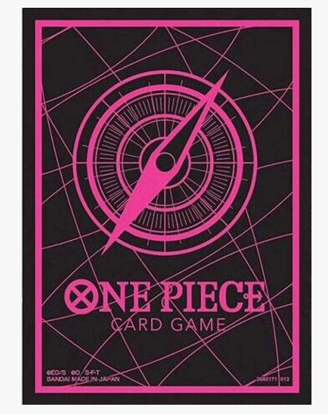 One Piece Card Game Official Sleeves: Assortment 6 - Standard Black X Pink (70-Pack) - Bandai Card Sleeves