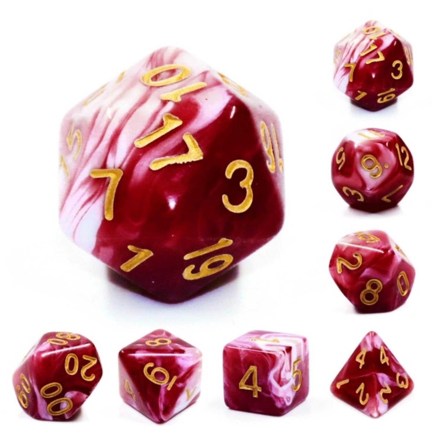 Cherry Cream RPG Dice Set - 