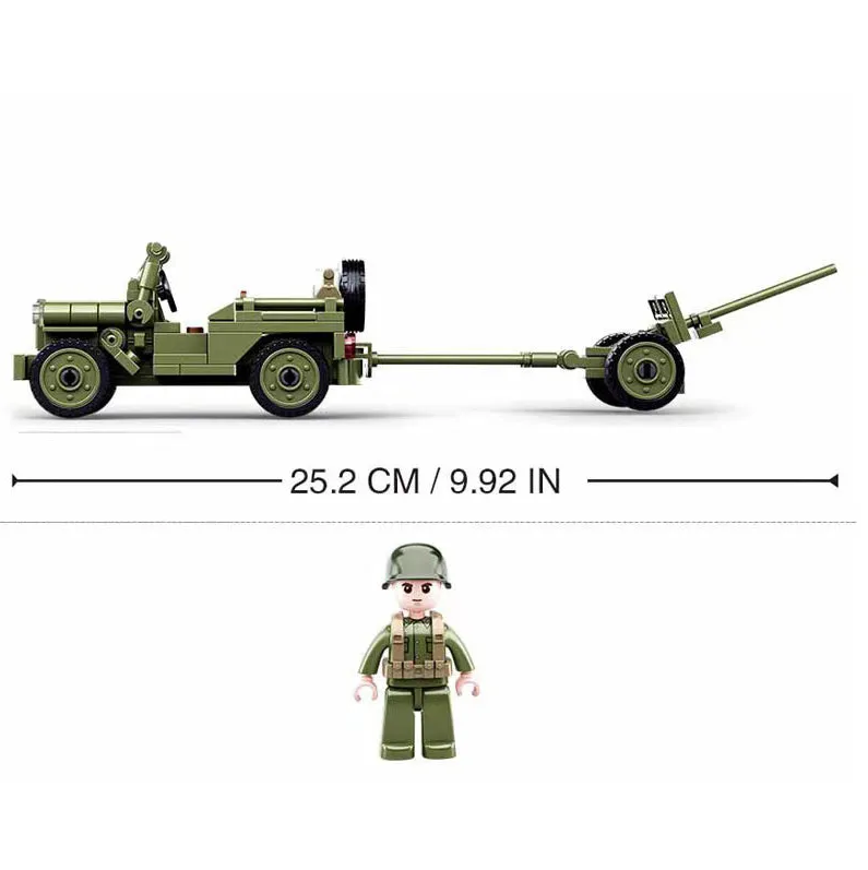 WWII - U.S. Army M38 Jeep With Artillery - Mil-Blox