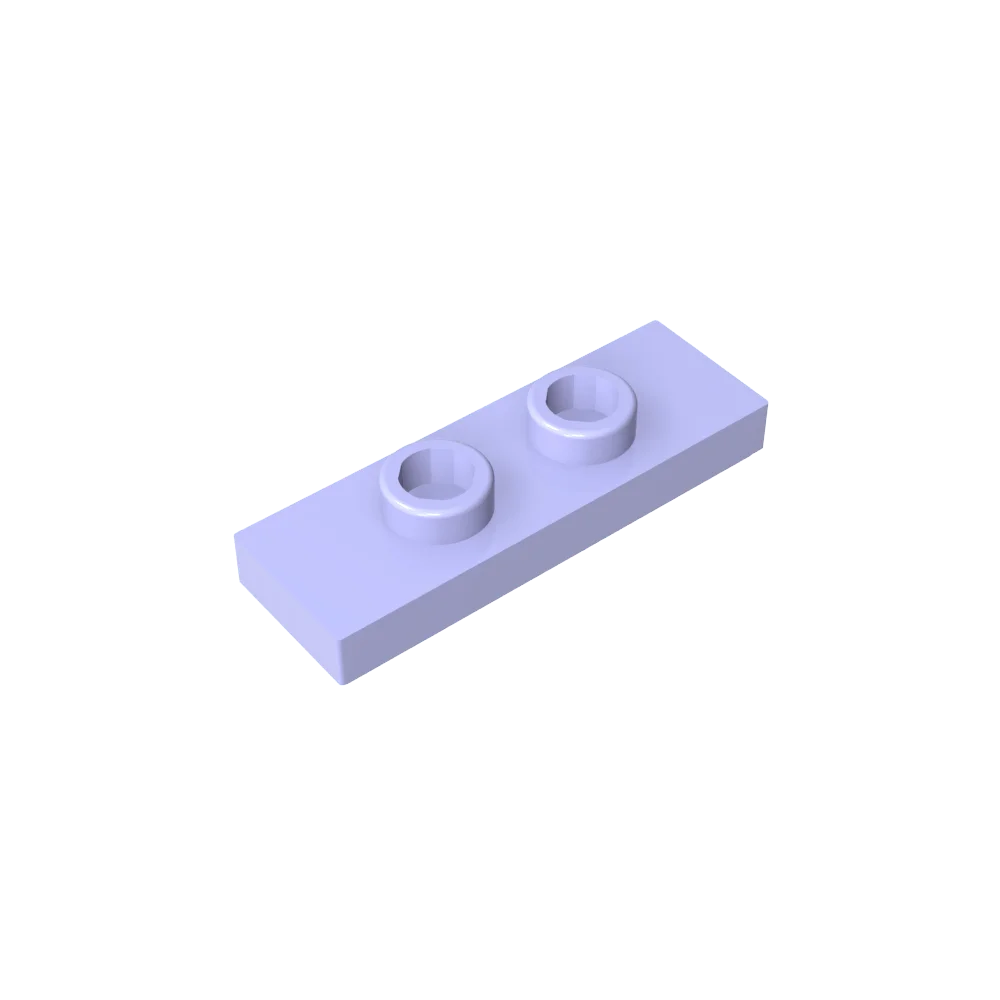 Gobricks GDS-1504 Plate, Modified 1 x 3 with 2 Studs (Double Jumper) | Compatible Building Block Piece