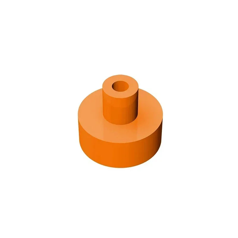 Gobricks Tile Round 1x1 with Bar and Pin Holder | Compatible Building Block