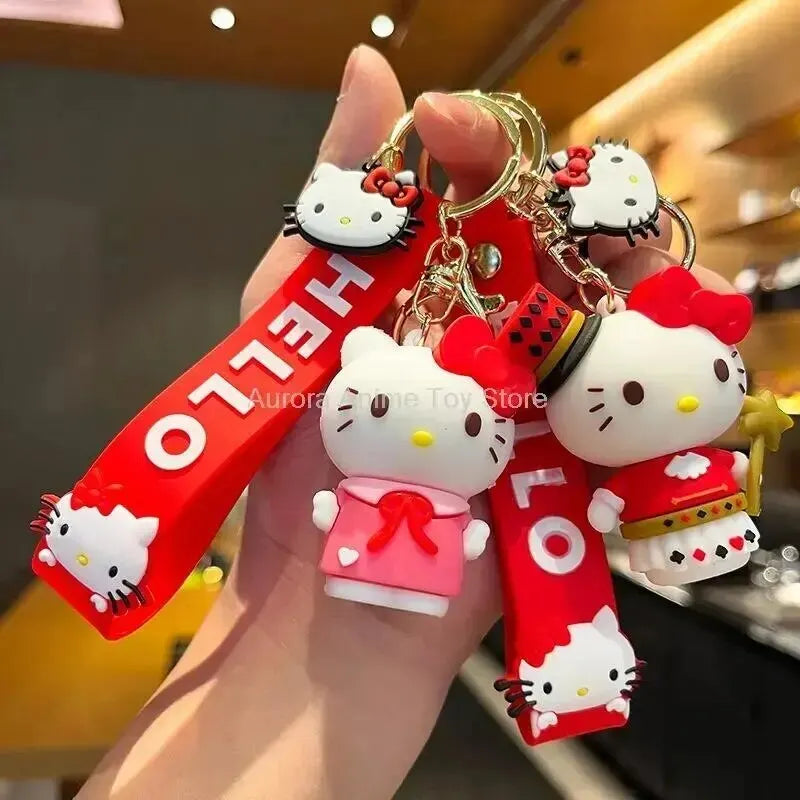 Sanrio Hello Kitty Key Chains, Kawaii Anime Cartoon Cinnamoroll Car Keychains Backpack Ornaments