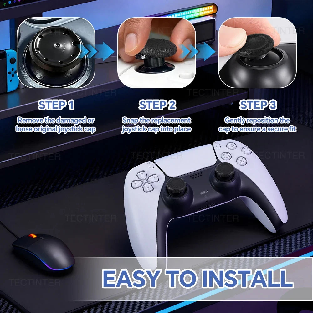 Plastic Non-slip Thumb Grip Caps | Wearproof Joystick Covers for PS4 PS5 Controller