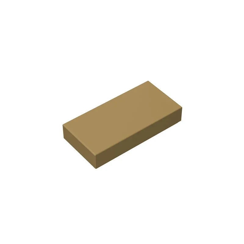Gobricks GDS-566 Tile 1 x 2 with Groove | Compatible Building Block