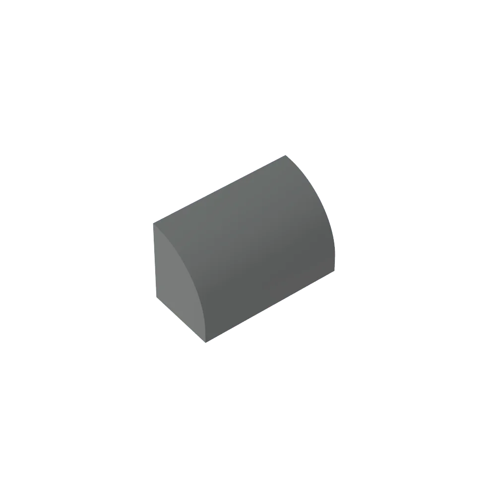 Gobricks GDS-M063 Curved Brick 1 x 2 x 1 No Studs | Compatible Building Block