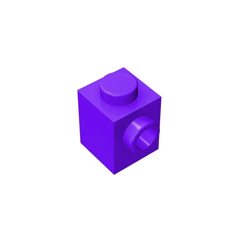 Gobricks GDS-635 BRICK 1X1 W. 1 KNOB | Single Side Bump Building Block Compatible with Lego 87087