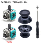 PS5 Controller Repair Kit | 3D Joystick Replacement with Adjustable Resistor and Thumb Stick Caps