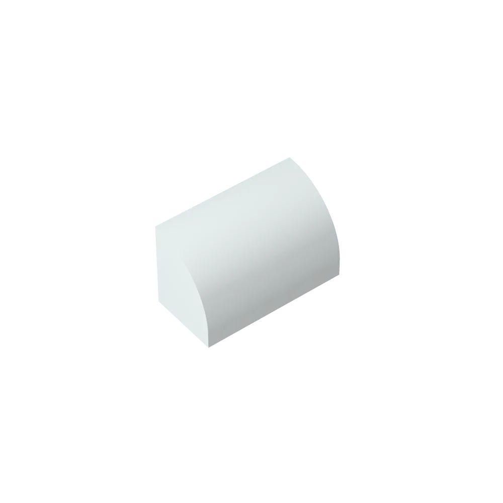 Gobricks GDS-M063 Curved Brick 1 x 2 x 1 No Studs | Compatible Building Block
