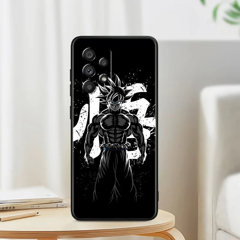 Anime Goku phone cases for Samsung A53 A52 A33 A32 A51 A71 A21S A13 A73 A50 A22 A23 A03 A72 A54 A12 5G Black Phone Case