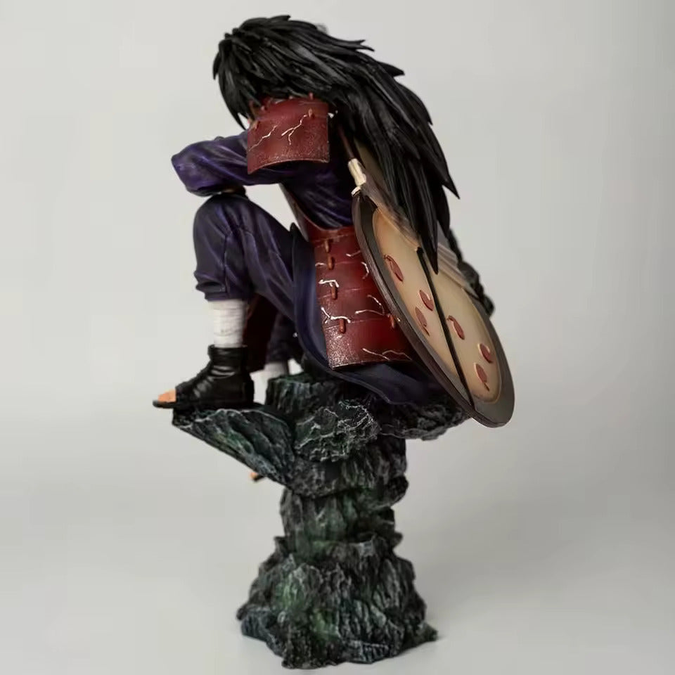 Uchiha Madara Anime Figure, Naruto Shippuden Fourth Great Shinobi War Statue Action Figurines 30 CM