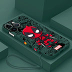 Cartoon Marvel Ironman Deadpool Case for iPhone 12 11 15 Plus X 7 8 13 Mini XR 14 Pro Max SE XS Soft Luxury Cover