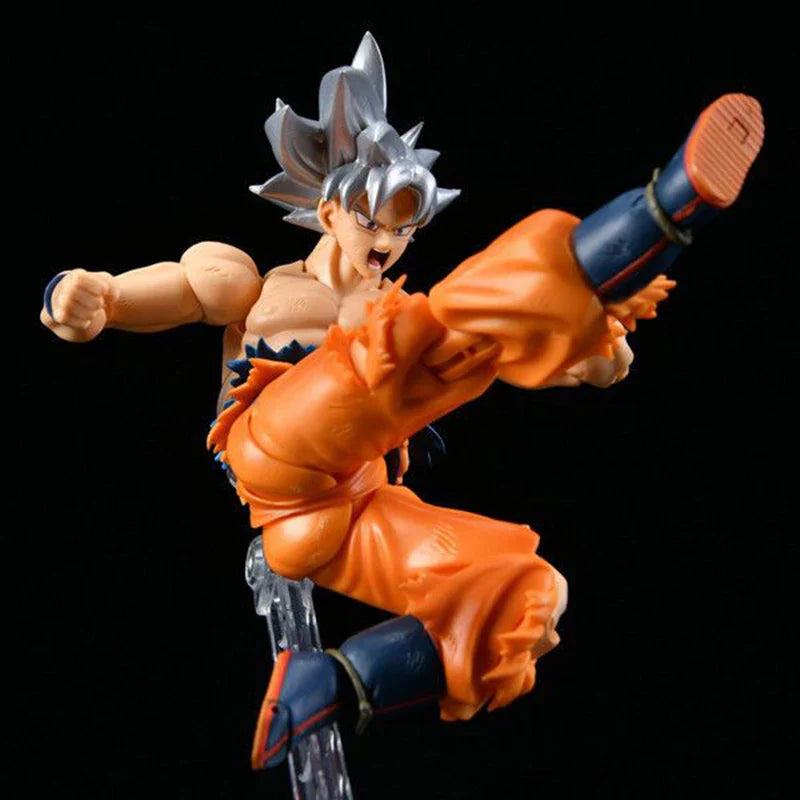 Ultra Instinct Goku Anime Figure, Dragon Ball Z Super Action Figurine White Haired 16 CM