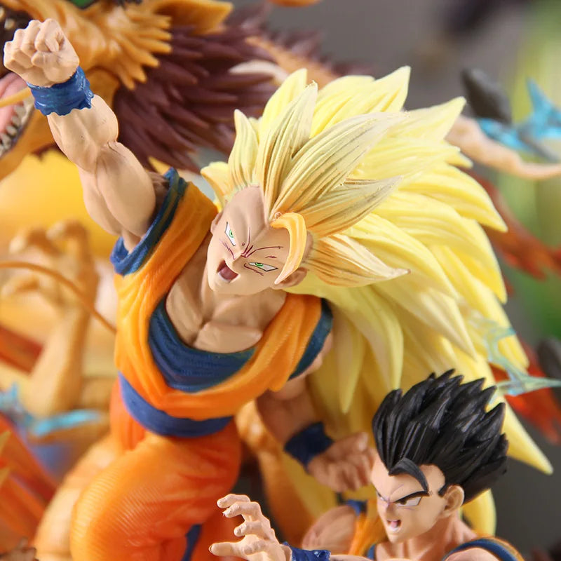 Dragon Ball Z Goku Gohan Goten Anime Figure, Super Saiyan 3 Ultimate Figurine Form 28 CM