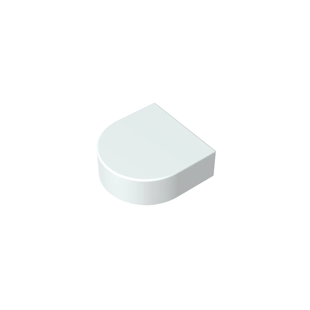 Gobricks Tile Round 1 x 1 Half Circle Extended | Compatible Brick Building Block