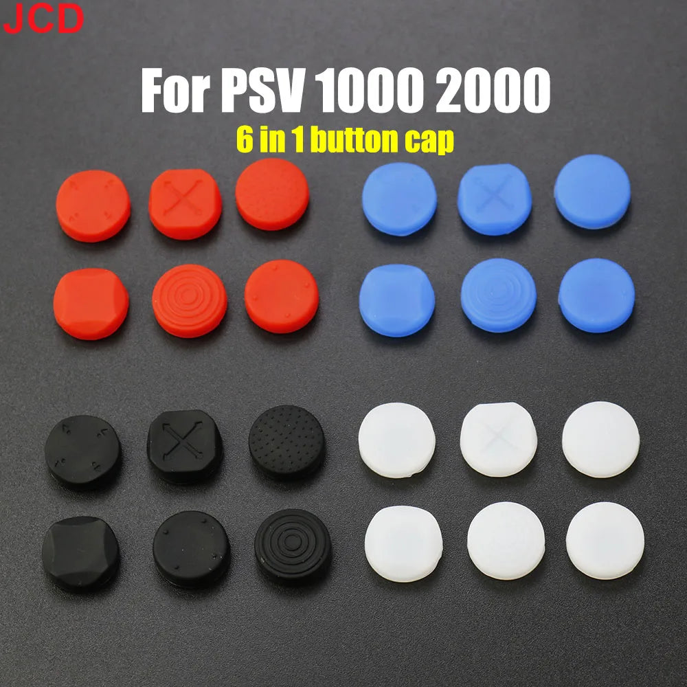 JCD 6-in-1 Silicone Anti-slip Thumbstick Grip Cap | Protective Cover for PS Vita