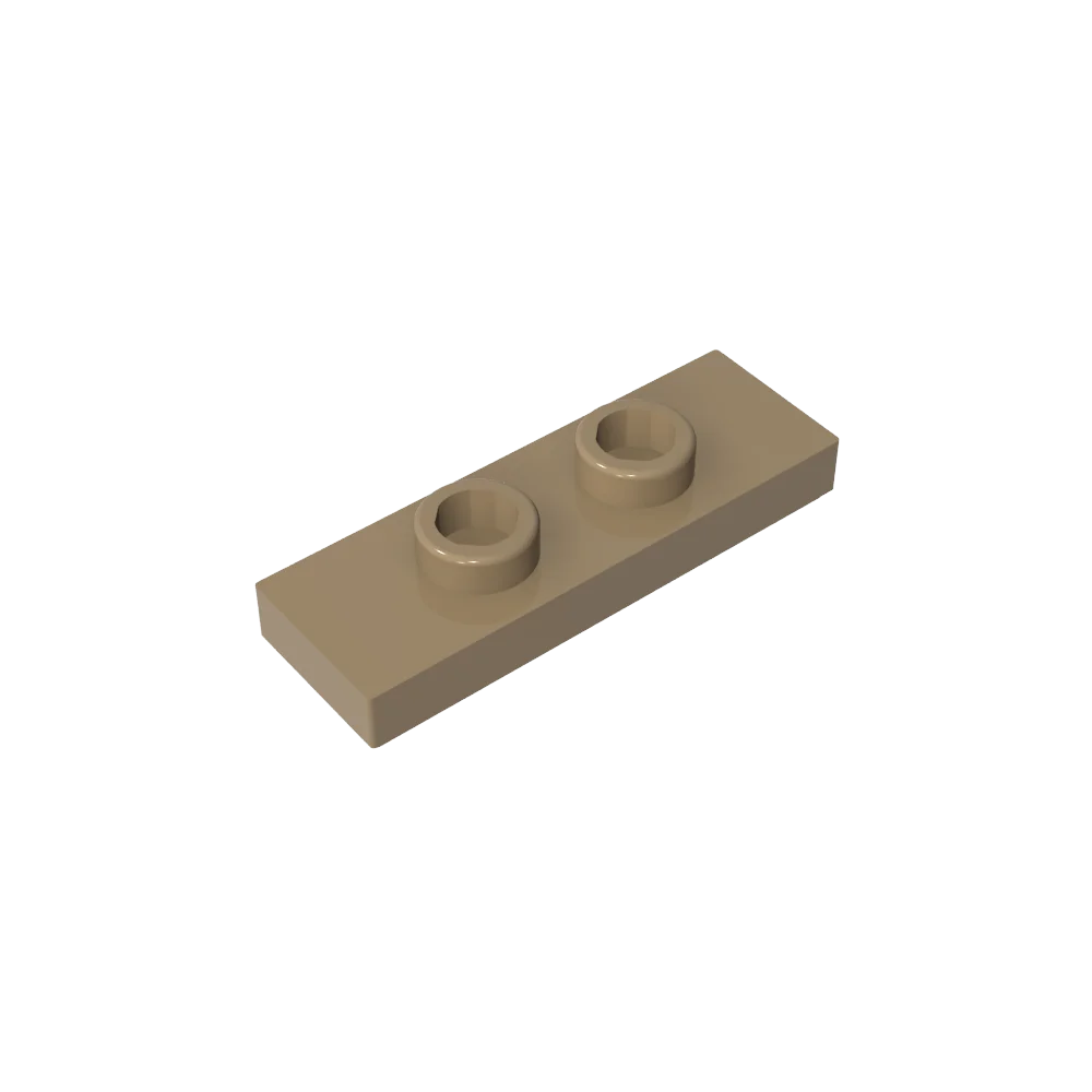 Gobricks GDS-1504 Plate, Modified 1 x 3 with 2 Studs (Double Jumper) | Compatible Building Block Piece
