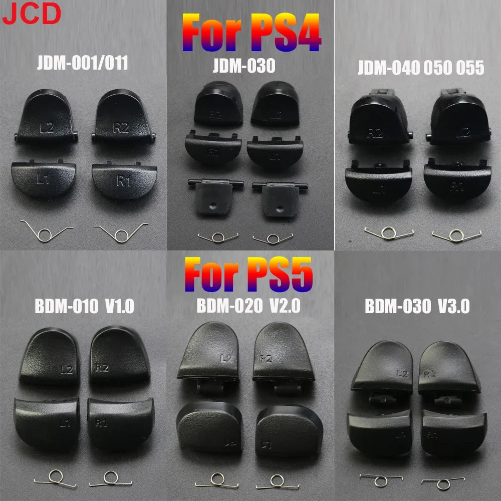 PS5 PS4 Controller Trigger Button Set L1 R1 L2 R2 with Springs | Replacement Repair Parts