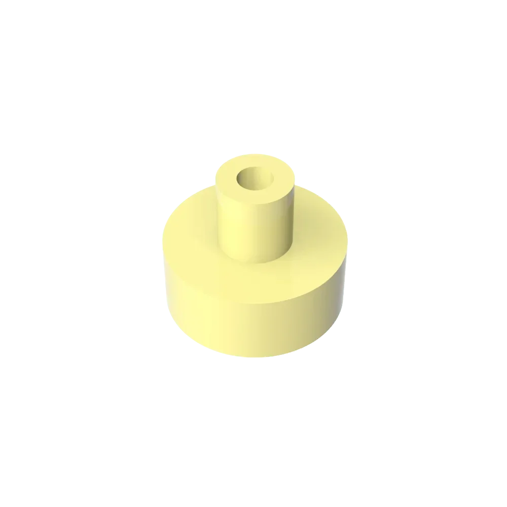 Gobricks Tile Round 1x1 with Bar and Pin Holder | Compatible Building Block