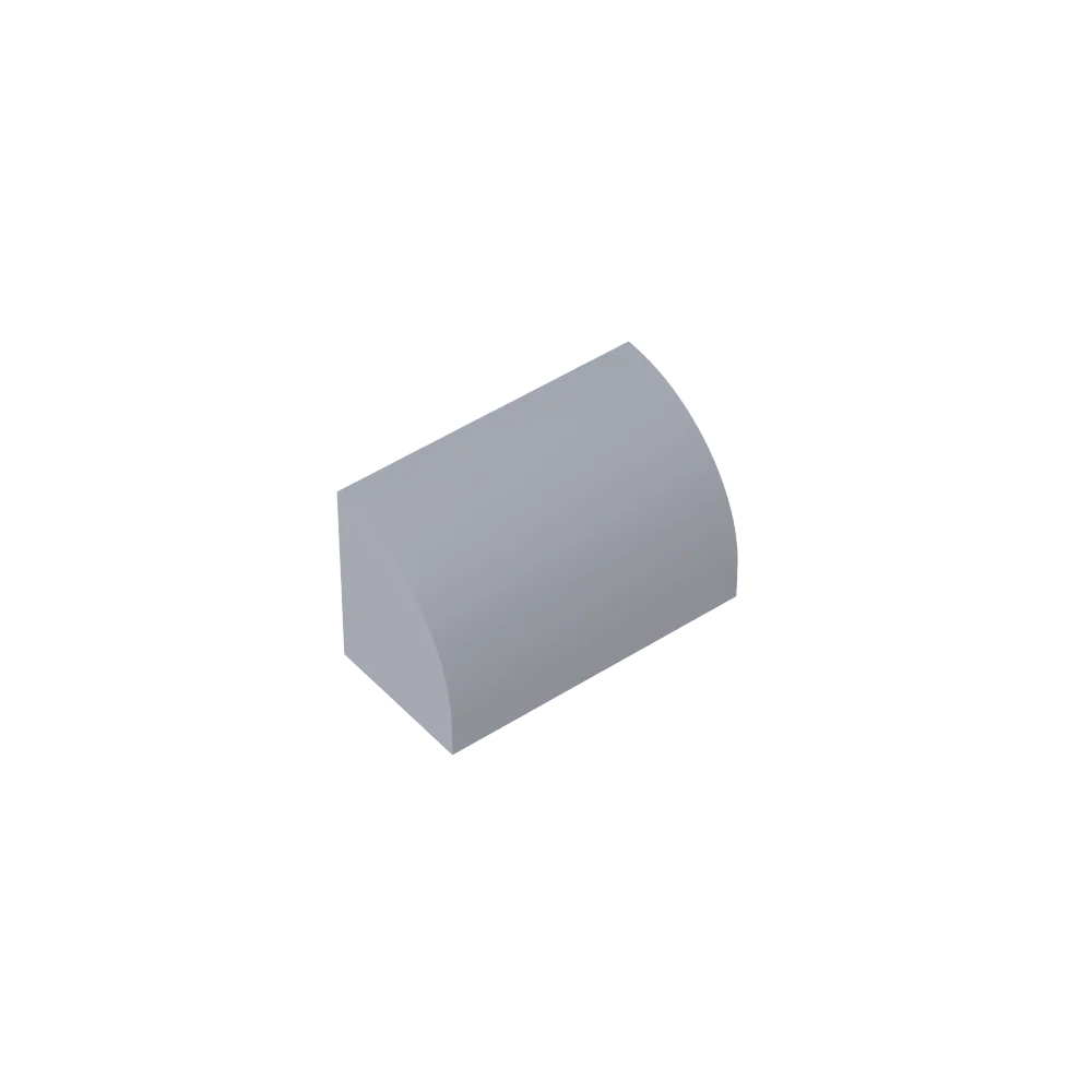 Gobricks GDS-M063 Curved Brick 1 x 2 x 1 No Studs | Compatible Building Block