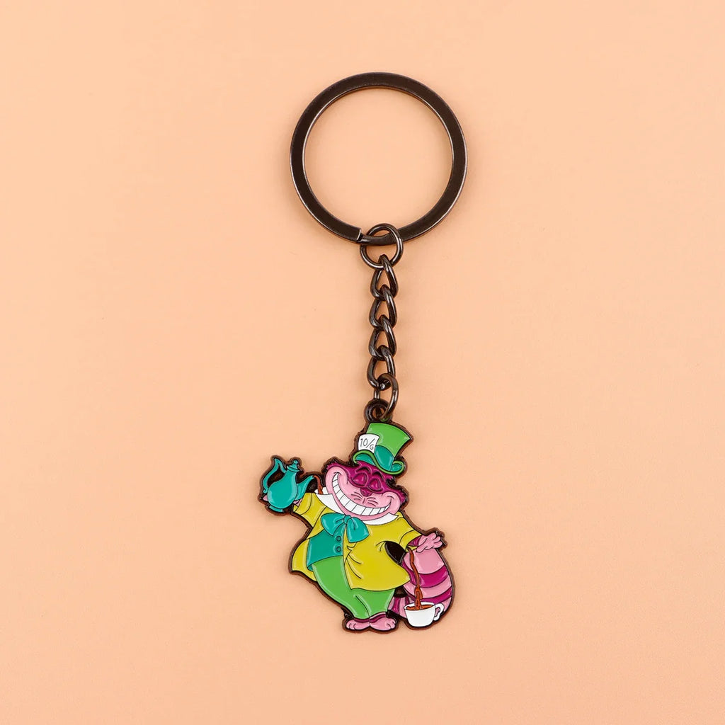 Vintage Motorcycle Keychain | Cartoon Metal Keyring for Backpack